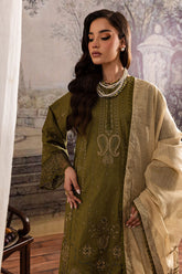 SKC-56 | 3Pc Unstitched Suit Winter Embroidered Karandi Romantique By Marjjan